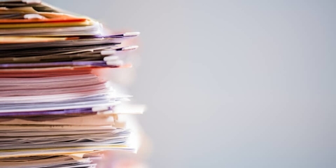 a stack of documents